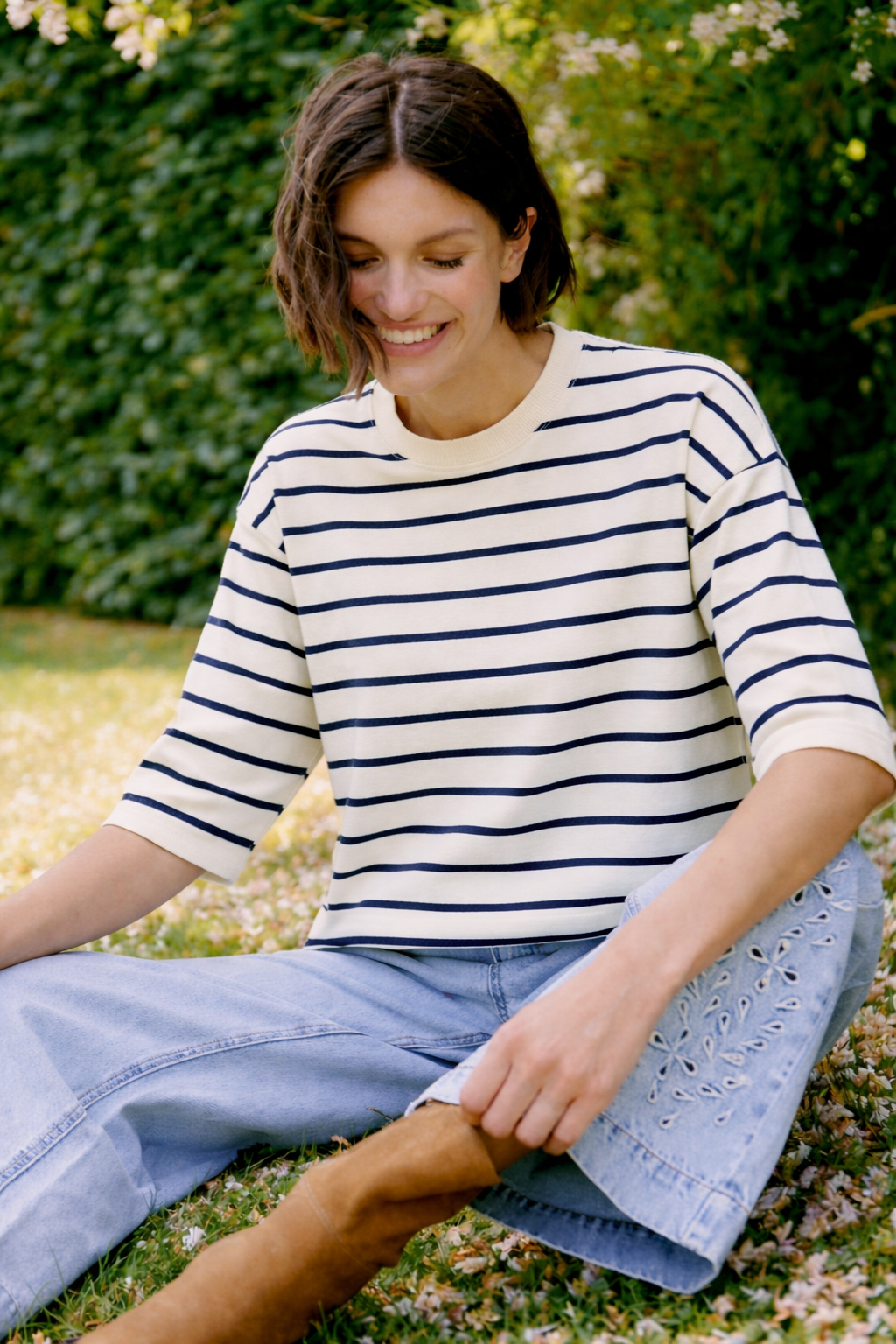 Μπλούζα Ριγέ 3/4 Μανίκι