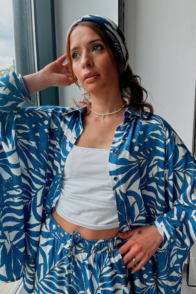 Σετ Tropical Print Πουκάμισο & Παντελόνι