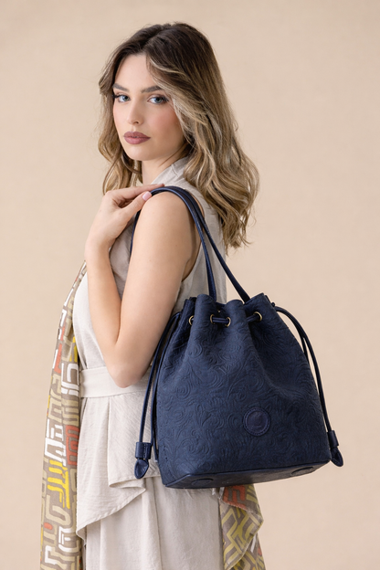 Τσάντα πουγκί με ένθετο τσαντάκι