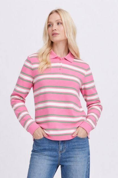 Polo Πολύχρωμο Ριγέ Με Κουμπιά