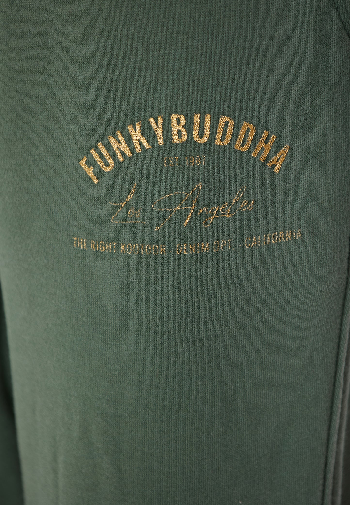 FUNKY BUDDHA Παντελόνι φόρμας πράσινο FBL010-104-02