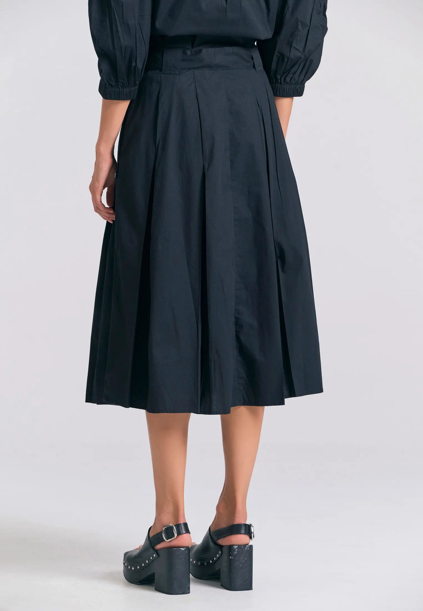 FUNKY BUDDHA μίντι φούστα με πιέτες - κλασική πίσω όψη με άνετη εφαρμογή