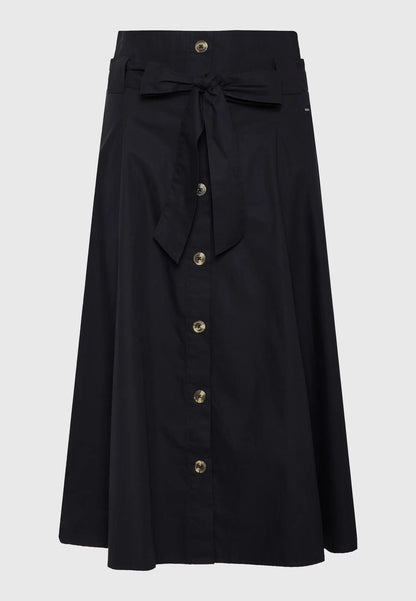 FUNKY BUDDHA μίντι φούστα - relaxed fit με κλασικές πιέτες