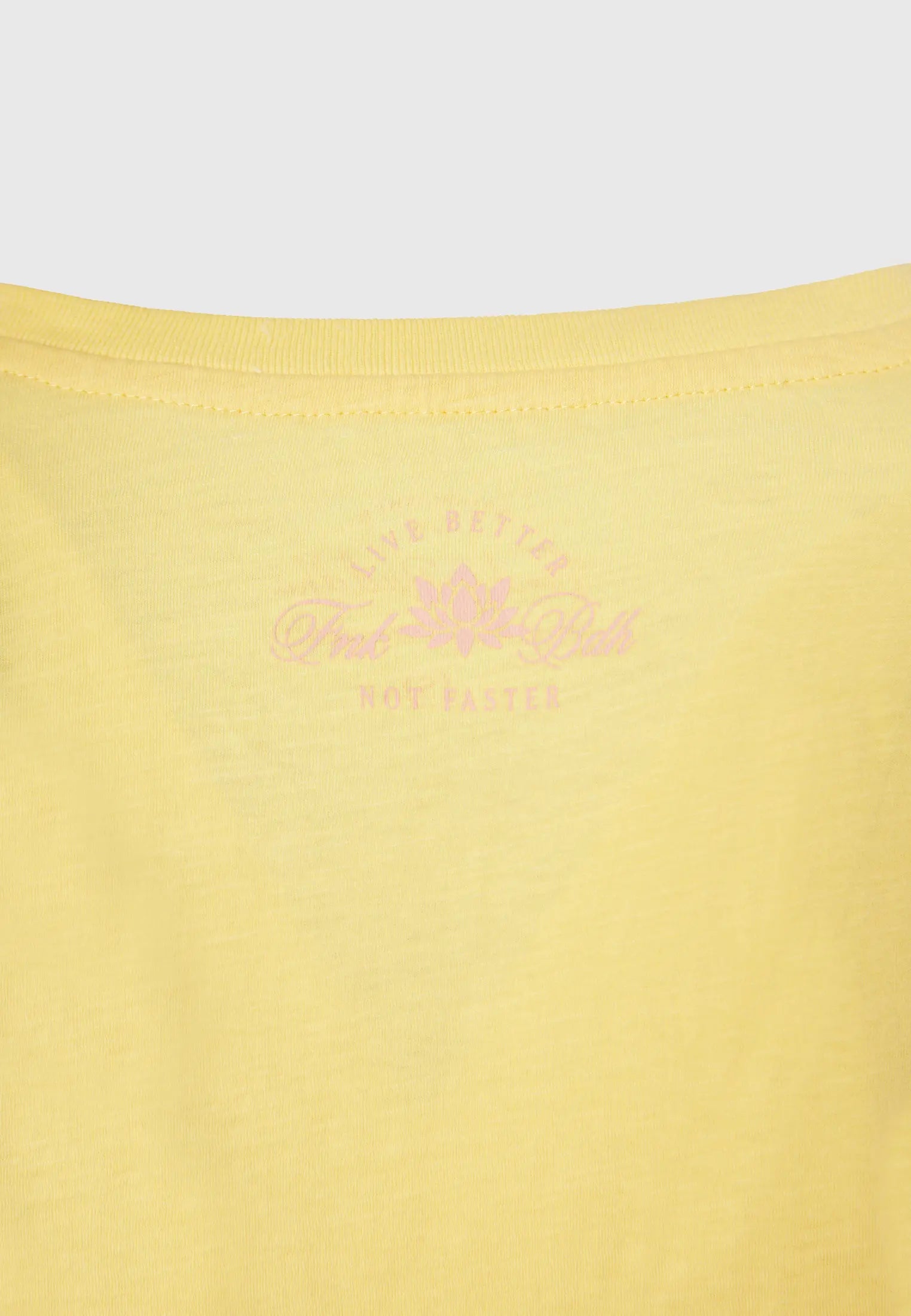 Vintage branded τύπωμα FUNKY BUDDHA - αυθεντική retro λεπτομέρεια σε κίτρινο πίσω όψη