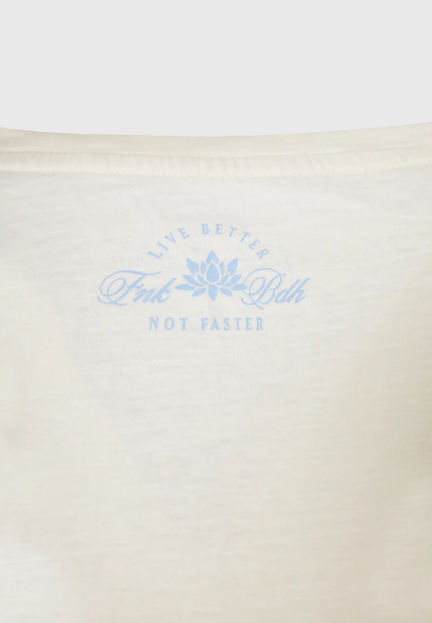 Vintage branded τύπωμα FUNKY BUDDHA - αυθεντική retro λεπτομέρεια σε off white, πίσω όψη