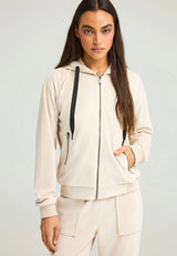 Βελουτέ Ζακέτα με Κουκούλα