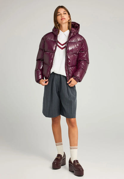 Funky Buddha γυναικεία ριγέ βερμούδα με ζώνη styling tip