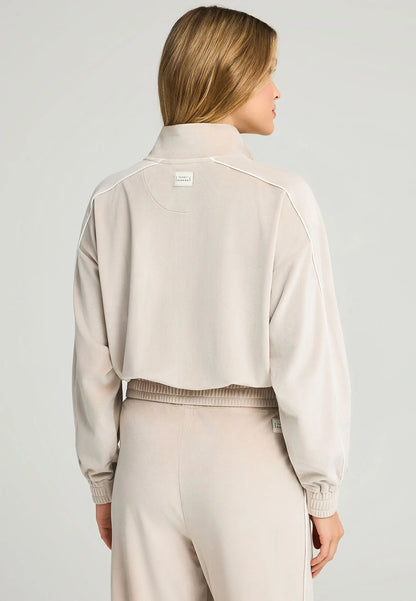 FUNKY BUDDHA Βελουτέ Ζακέτα Bomber με Ρίγα πίσω όψη