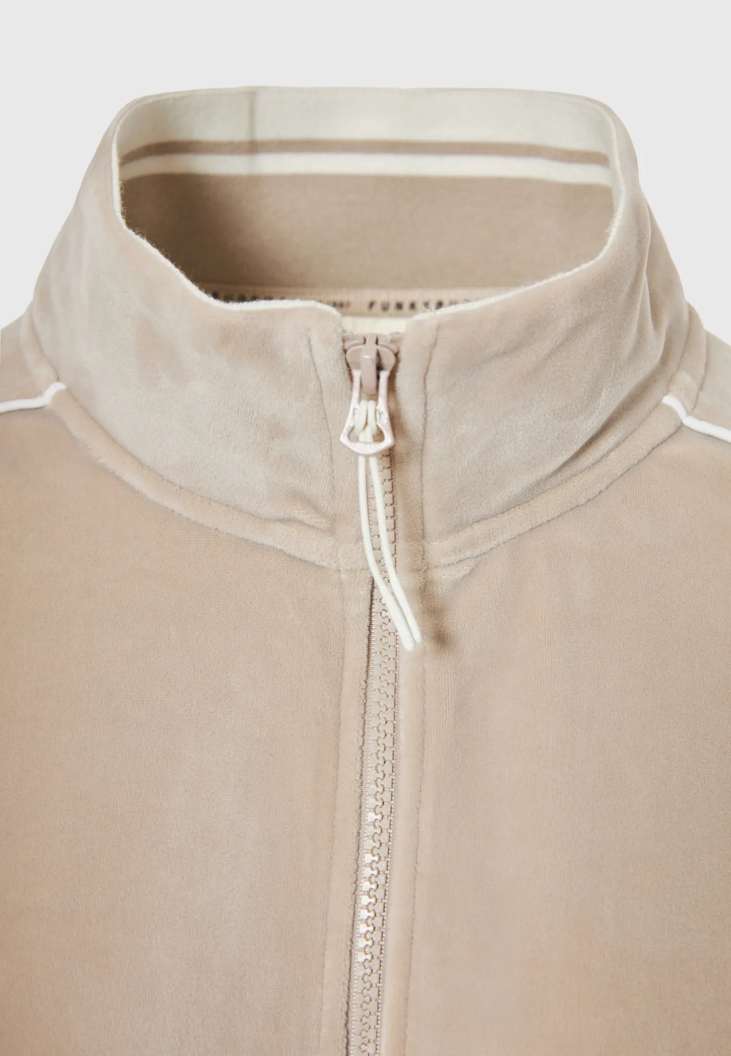 FUNKY BUDDHA Βελουτέ Ζακέτα Bomber με Ρίγα λεπτομέρεια φερμουάρ
