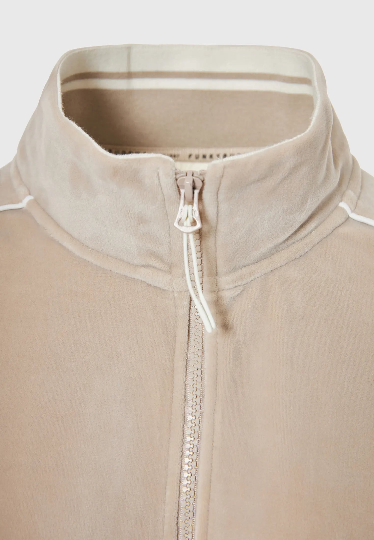 FUNKY BUDDHA Βελουτέ Ζακέτα Bomber με Ρίγα λεπτομέρεια φερμουάρ