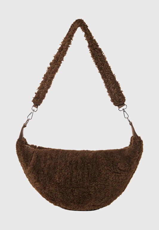 FUNKY BUDDHA Τσάντα Ώμου Faux Fur Καφέ