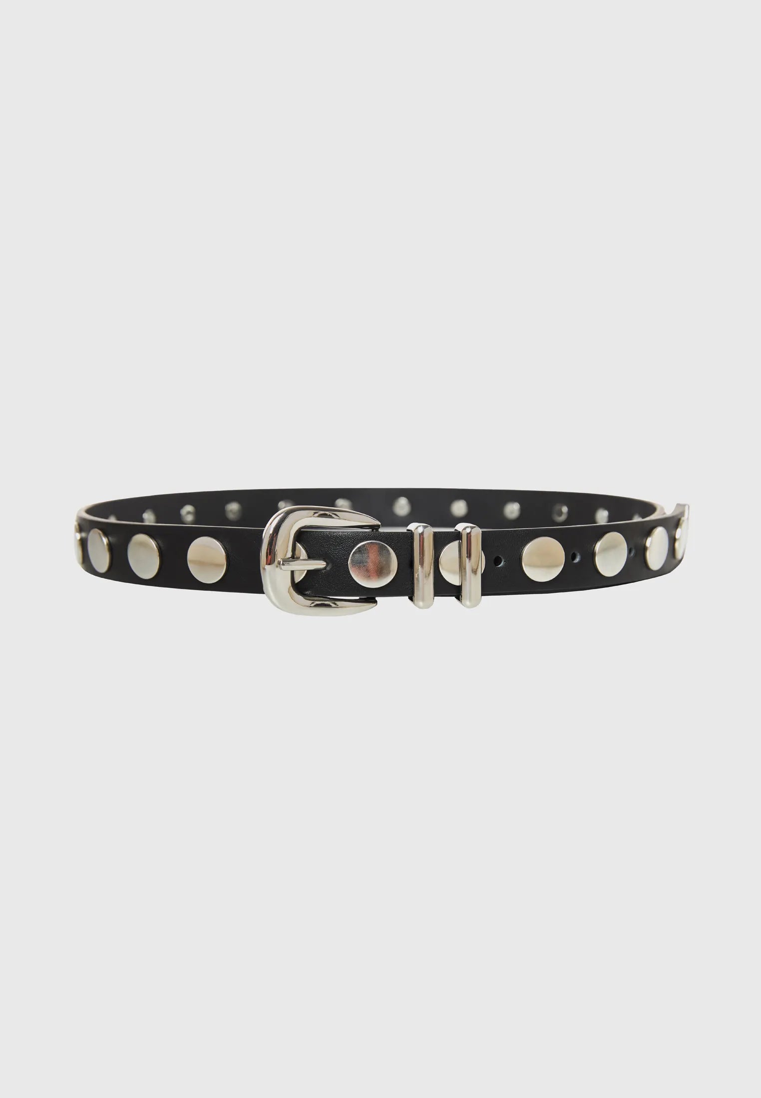 FUNKY BUDDHA Ζώνη Λεπτή με Studs Μαύρη