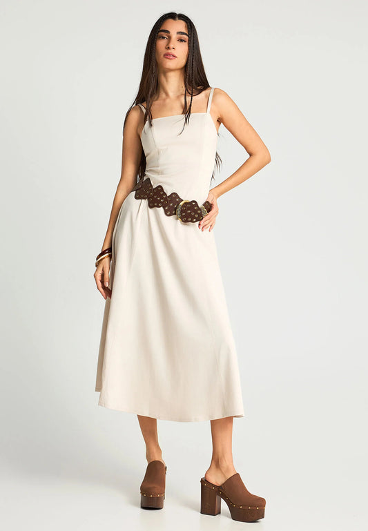 Midi Φόρεμα με Τιράντες