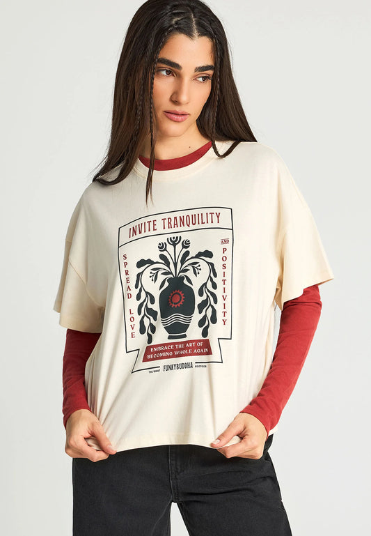 T-shirt με Τύπωμα Invite Tranquility