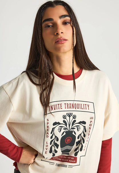 T-shirt με Τύπωμα Invite Tranquility