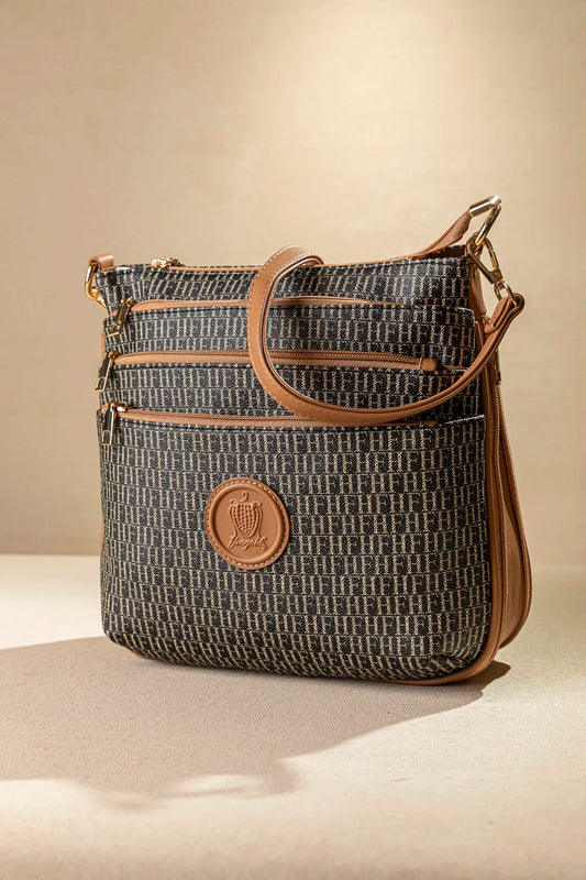 FRAGOLA Τσάντα Ώμου Crossbody Πολλαπλών Θέσεων Logo μπροστινή όψη