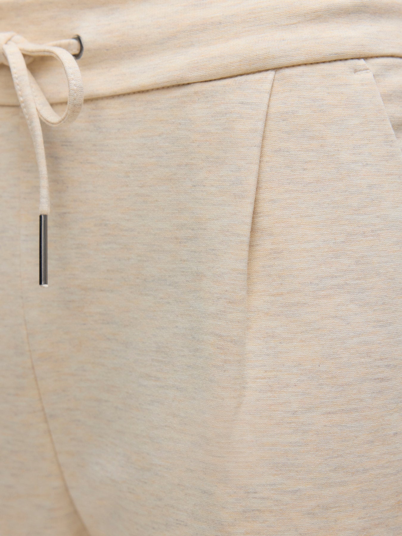 Παντελόνι Tapered Εκρού  Λάστιχο στην Μέση με Κορδονάκι