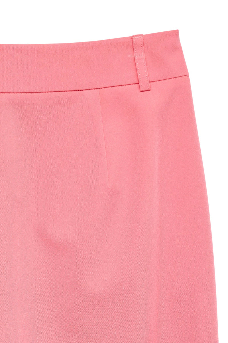 VERO MODA Γυναικείο Παντελόνι Ψηλόμεσο Straight Fit Κοραλί λεπτομέρεια