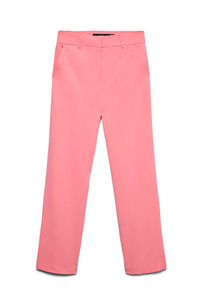 VERO MODA Γυναικείο Παντελόνι Ψηλόμεσο Straight Fit Κοραλί