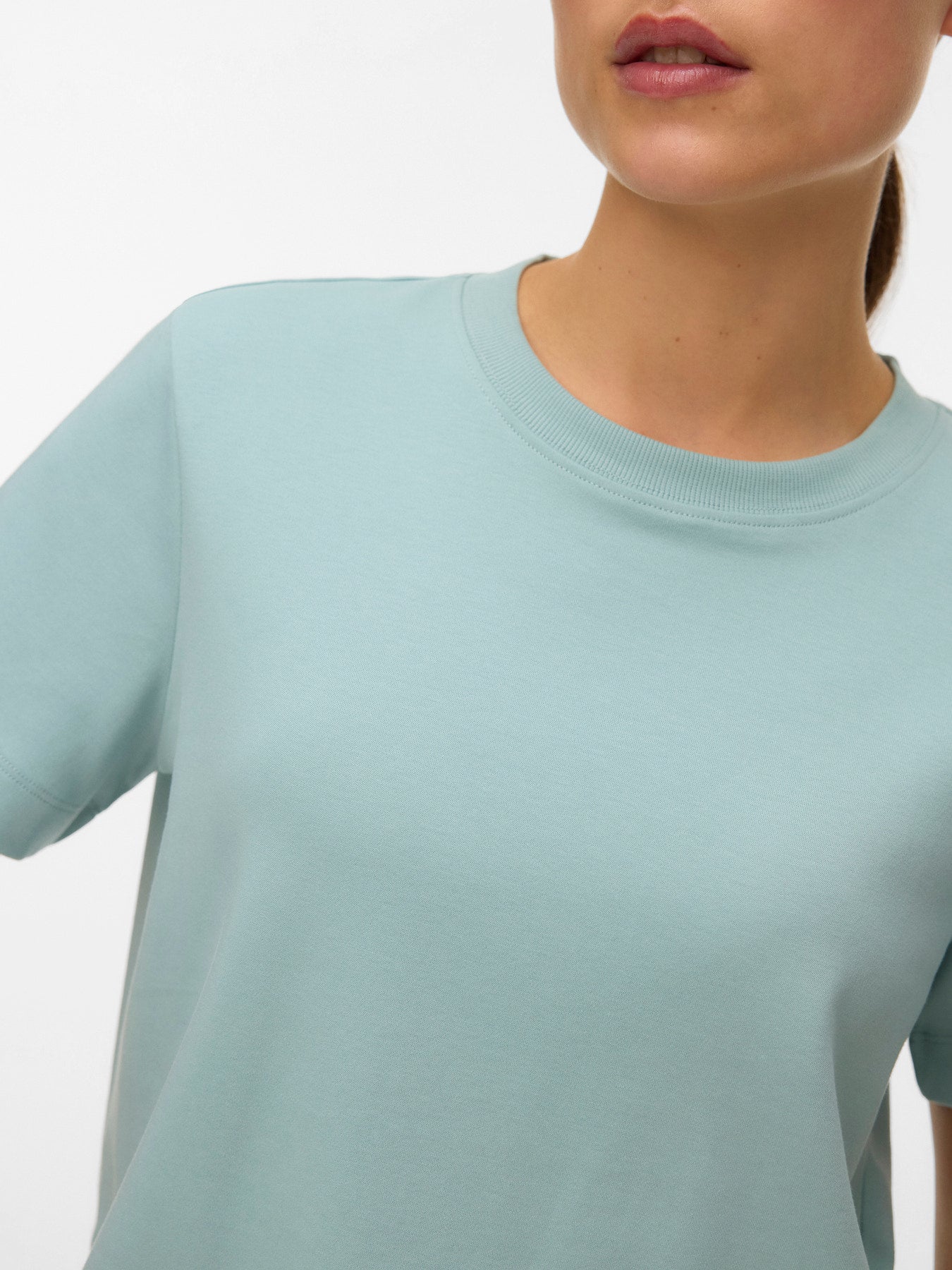 Basic T-shirt Γαλάζιο/Γκρι