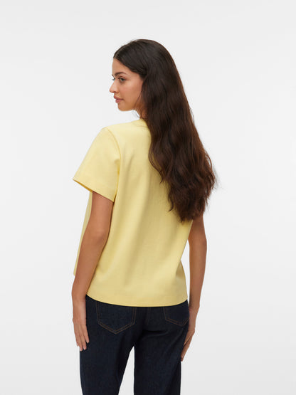 Basic T-shirt Κίτρινο