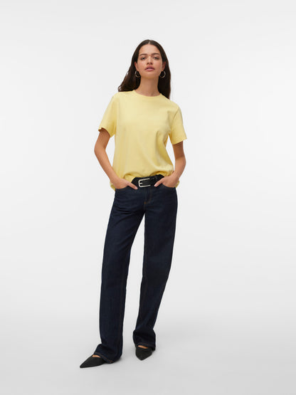 Basic T-shirt Κίτρινο