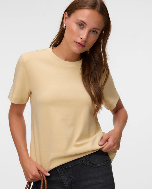 T-shirt Basic Οργανικό Βαμβάκι Μπεζ