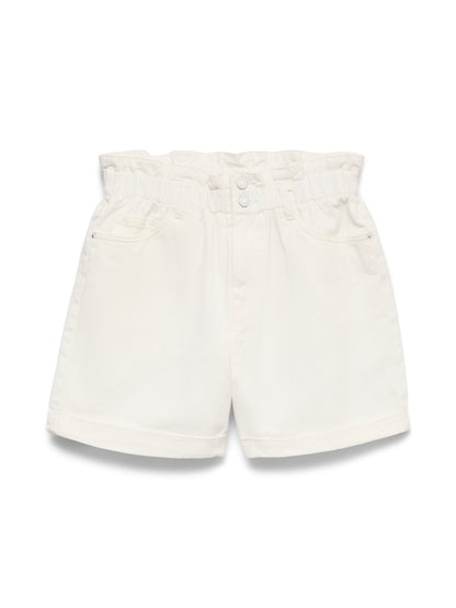 VERO MODA Σορτς Τζιν Ψηλόμεσο Loose Fit Λευκό
