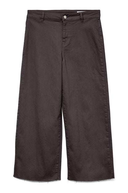 Παντελόνι Καφέ Wide Leg Μήκος 7/8