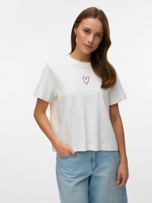 T-shirt από Οργανικό Βαμβάκι Heart Print