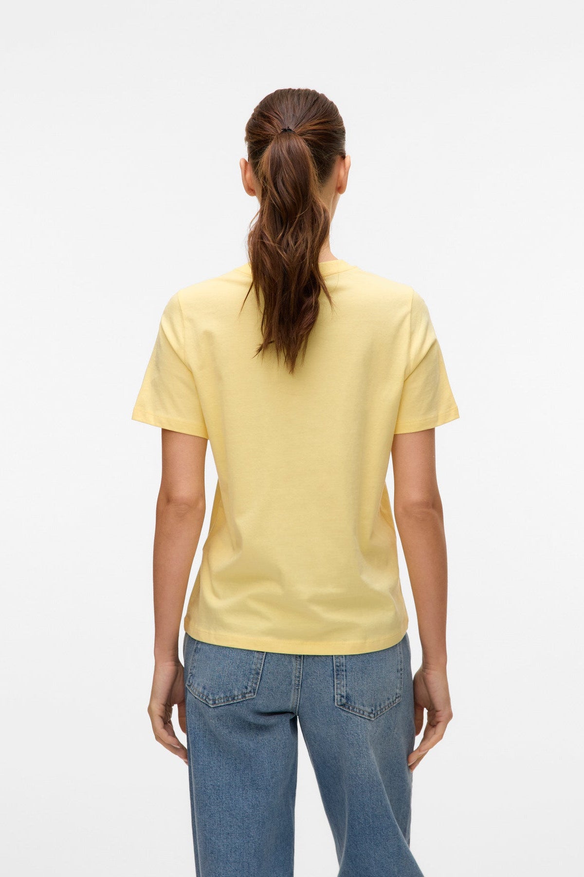 Basic T-shirt Κίτρινο Κανονική Εφαρμογή