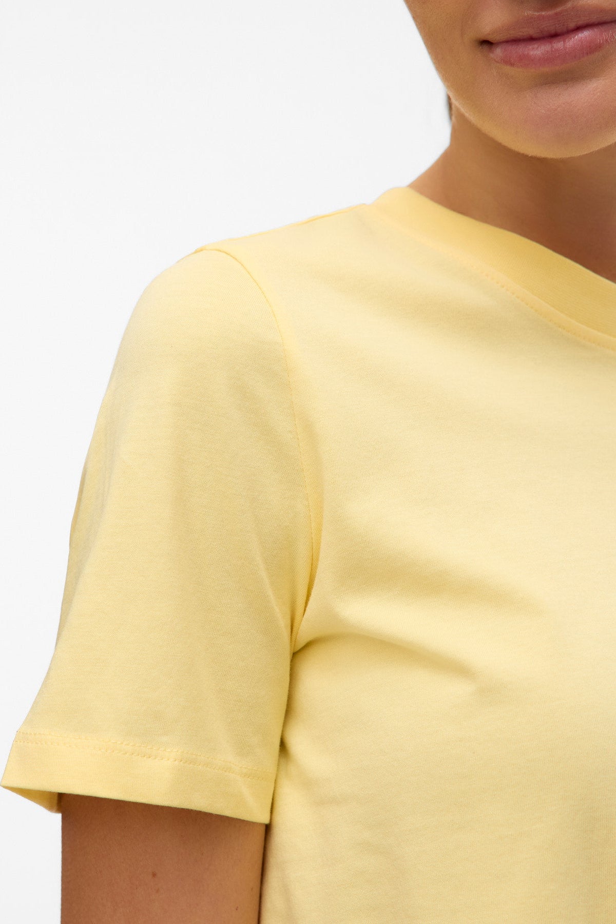 Basic T-shirt Κίτρινο Κανονική Εφαρμογή