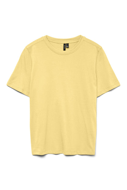 Basic T-shirt Κίτρινο Κανονική Εφαρμογή