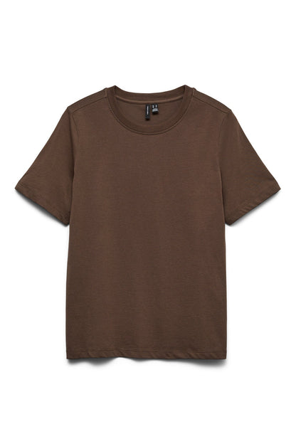 Basic T-shirt Καφέ Κανονική Εφαρμογή