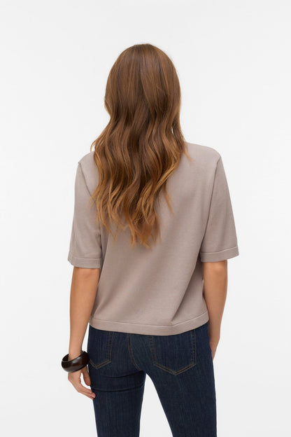 Πλεκτή Μπλούζα Oversize Γκρεζ