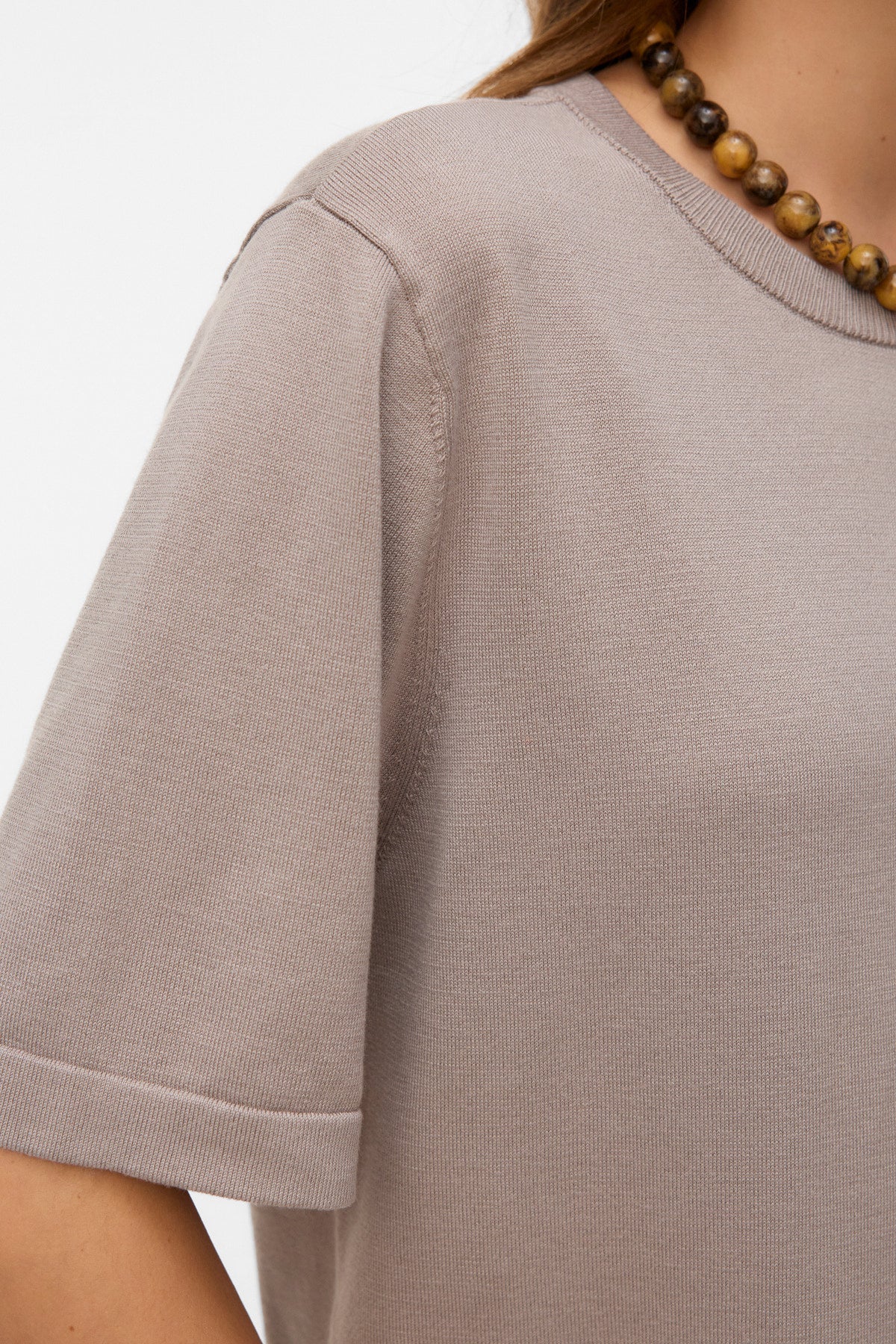 Πλεκτή Μπλούζα Oversize Γκρεζ