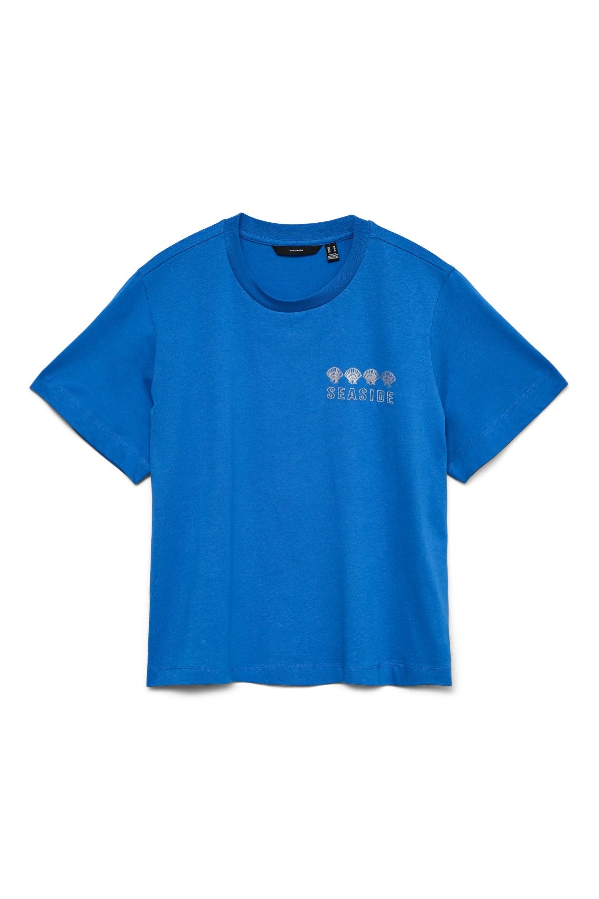 VERO MODA T-shirt Κοντομάνικο Οργανικό Βαμβάκι Print SEASIDE Μπλε