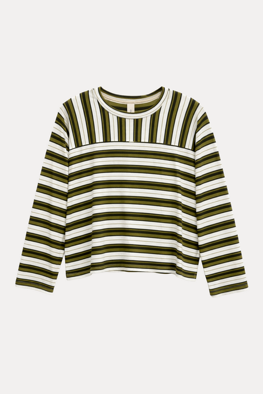 GIOYA μπλούζα ριγέ πράσινο - flat lay