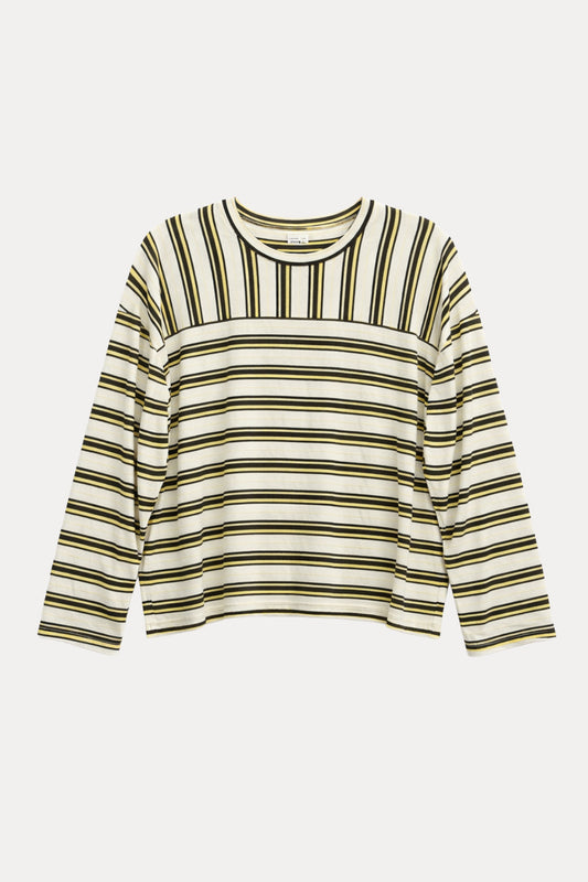 GIOYA μπλούζα ριγέ κίτρινο - flat lay