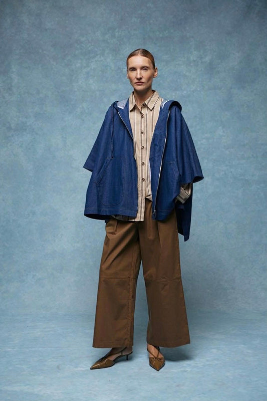 GIOYA τζάκετ με κουκούλα μπλε - full body