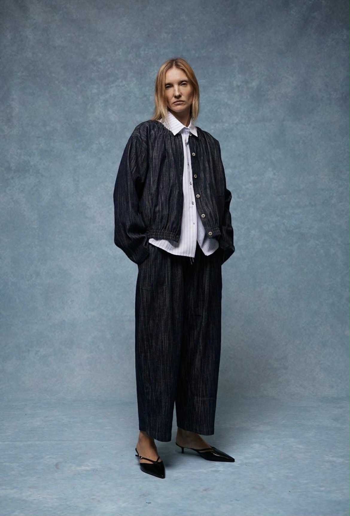 Παντελόνι Denim Μπλε Ριγέ