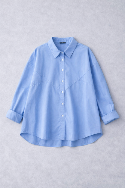 GIOYA πουκάμισο oversized κεραμιδί - flat lay