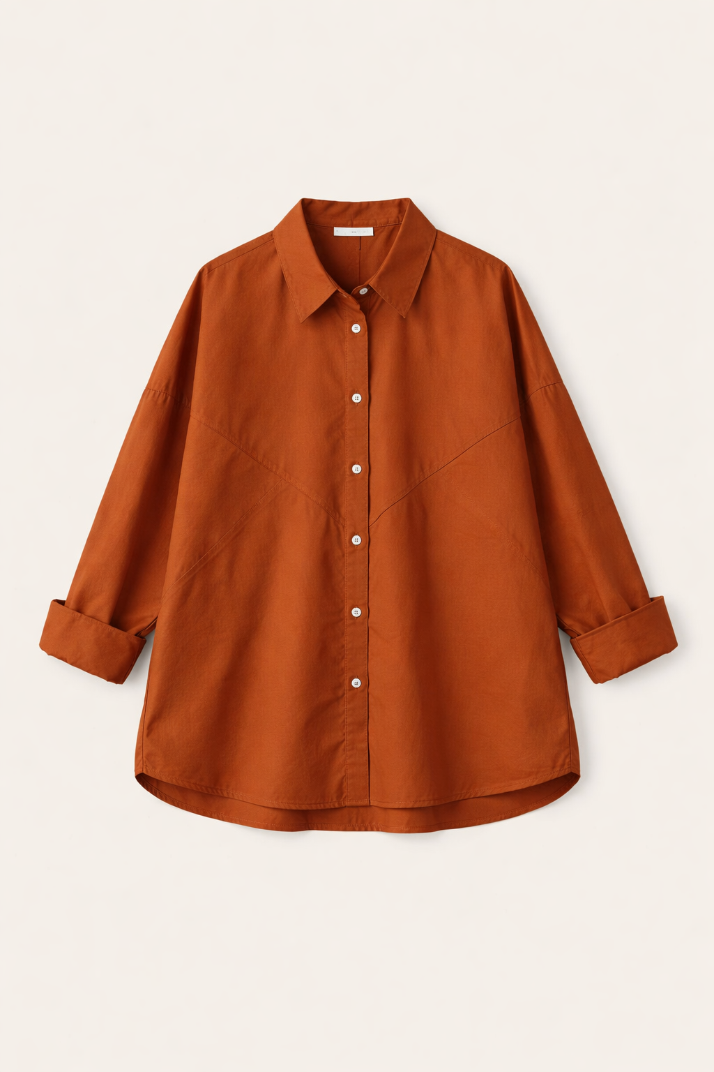 GIOYA πουκάμισο oversized κεραμιδί - flat lay