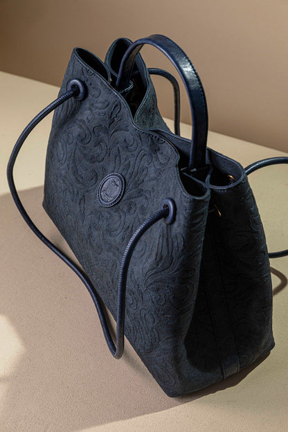 Τσάντα Ώμου με Ανάγλυφο Print