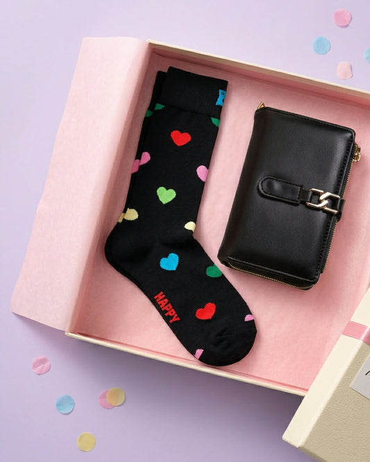 Gift Box με Κάλτσες Love & Πορτοφόλι