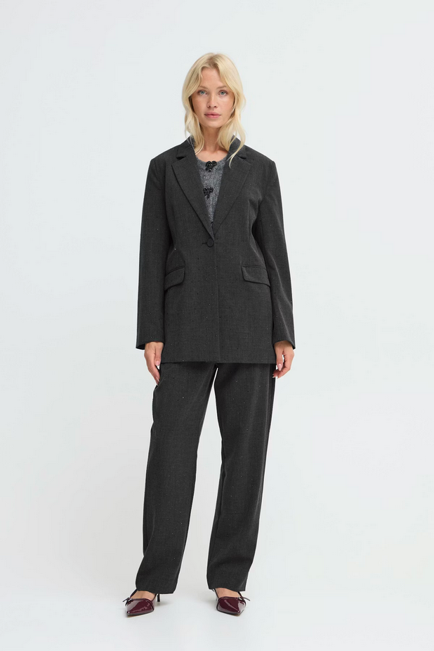 Σακάκι με Λάμψη Κλασικό Μαύρο