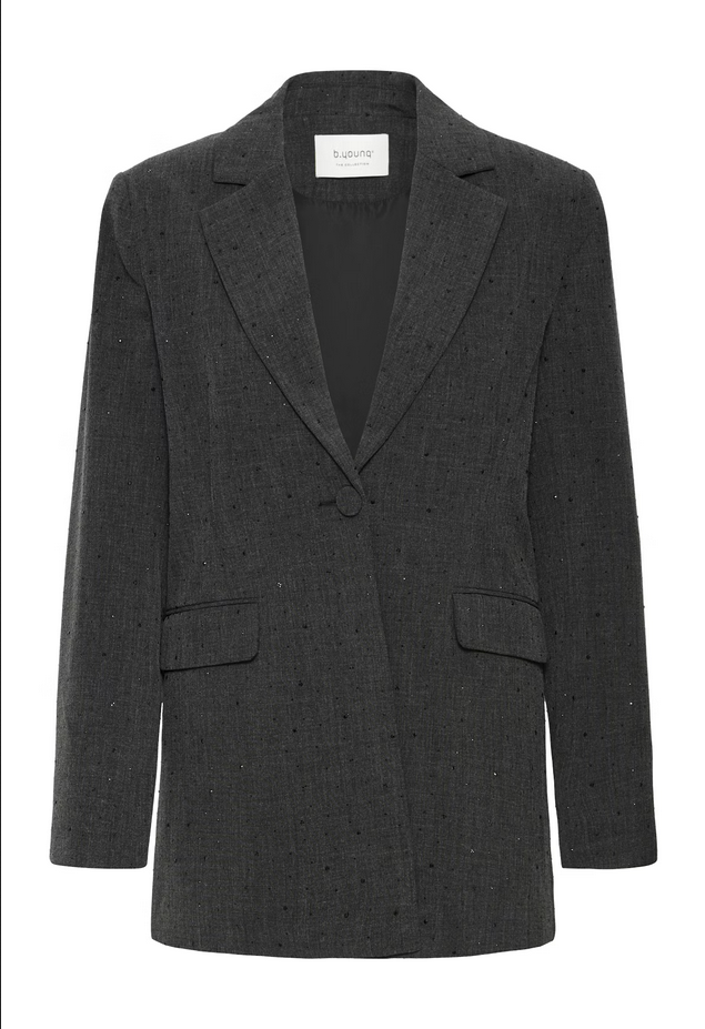 Σακάκι με Λάμψη Κλασικό Μαύρο