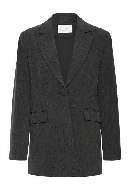 Σακάκι με Λάμψη Κλασικό Μαύρο