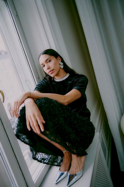 Βελούδινο Τοπ με Διακοσμητική Λεπτομέρεια