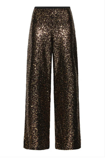Παντελόνι με Παγιέτες Wide Leg Ελαστική Μέση